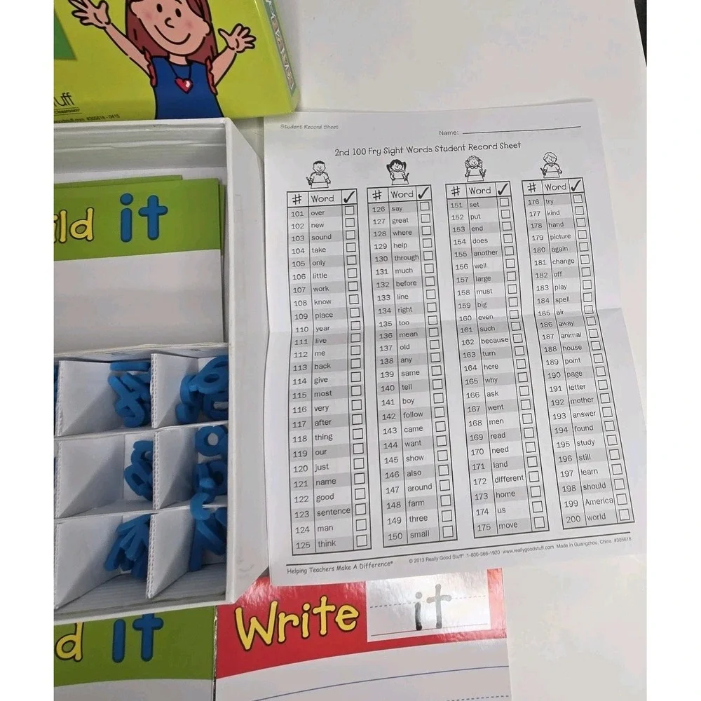 Really Good Stuff Read, Build, And Write Sight Word Activity Center 2nd 100